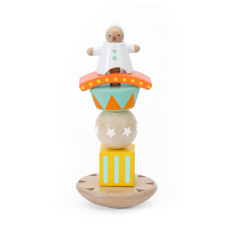 Classic World Wooden Stack and Balance Game Clown, 6pcs. 20097