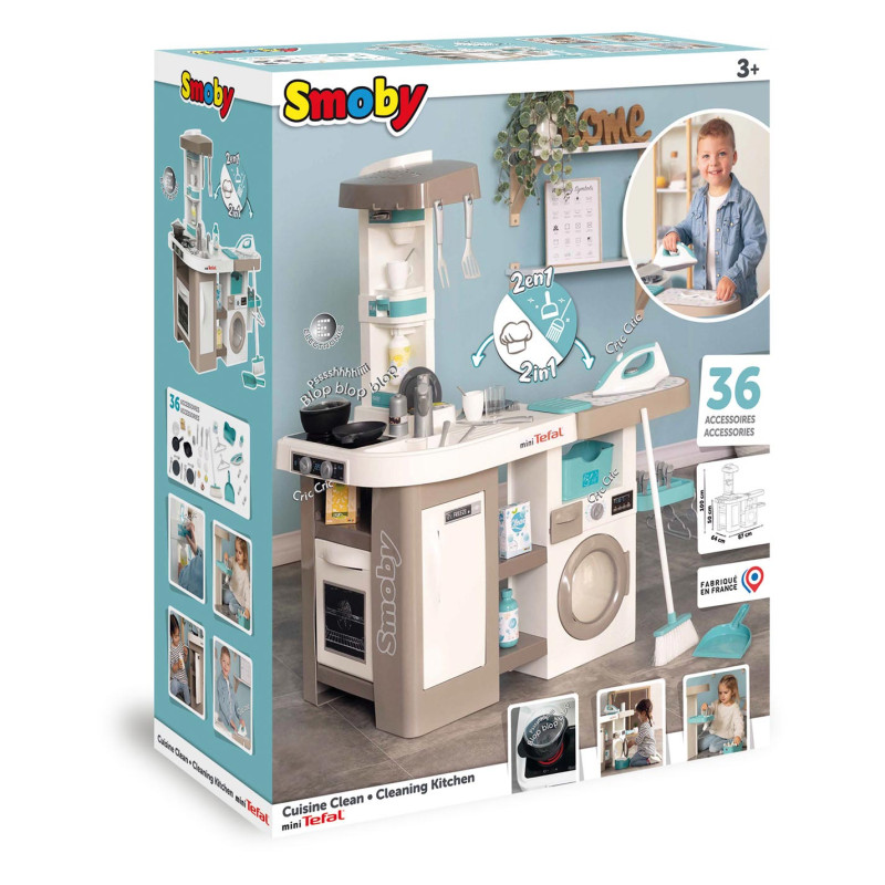 Smoby Tefal Kitchen with Household Station, 36 pcs. 311050