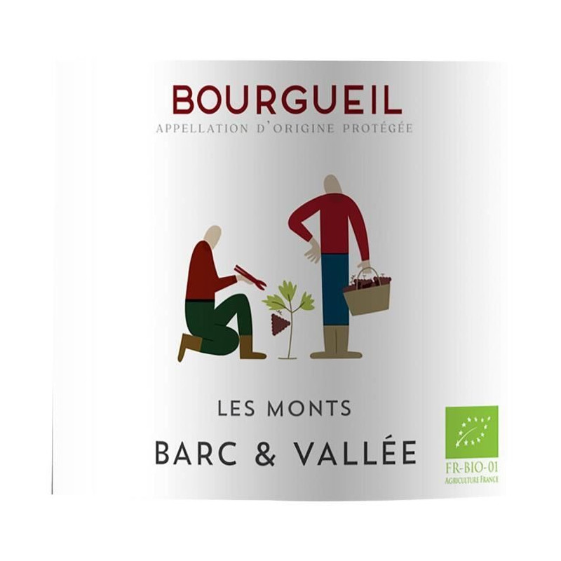 Les Monts Barc & Vallées Bourgueil - Vin rouge de Loire - Bio