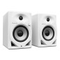 Paire d'enceintes de monitoring Pioneer DJ DM-50D-W - Bass Reflex - 2x25W - Mode DJ ou Production - Blanc