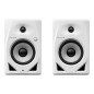 Paire d'enceintes de monitoring Pioneer DJ DM-50D-W - Bass Reflex - 2x25W - Mode DJ ou Production - Blanc