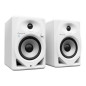 Paire d'enceintes de monitoring Pioneer DJ DM-50D-BT-W - Bluetooth - Bass Reflex - 2x25W - Mode DJ ou Production - Blanc