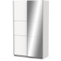 Armoire GHOST - Décor blanc mat - 2 Portes coulissantes + miroir - L.116,5 x P.59,8 x H.203 cm - DEMEYERE