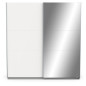 Armoire GHOST - Décor blanc mat - 2 Portes coulissantes + miroir - L.194,5 x P.59,9 x H.203 cm - DEMEYERE
