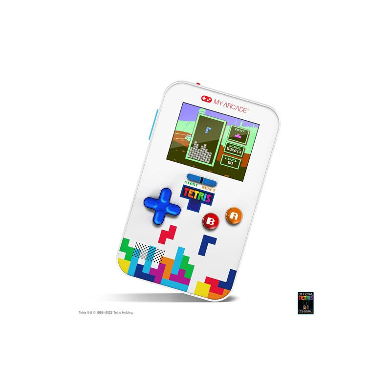 Console rétrogaming Just For Games Go Gamer Classic Portable Tetris Blanc et Bleu