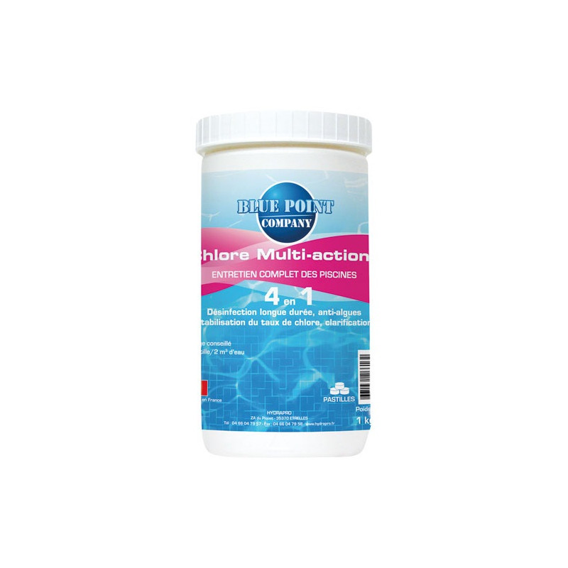 BLUE POINT COMPANY CHLORE 4EN1 MULTIACTION 1KG GALET 250G BLUE POINT COMPANY - 006201901