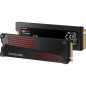 SAMSUNG - 990 PRO - Disque SSD Interne - 4 To - Avec dissipateur - PCIe 4.0 - NVMe 2.0 - M2 2280 - Jusqu'a 7450 Mo/s (MZ-V9P4T0G