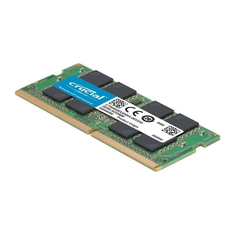 Barrette mémoire SODIMM DDR4 Crucial PC4-21300 (2667 Mhz) 4Go (Vert)
