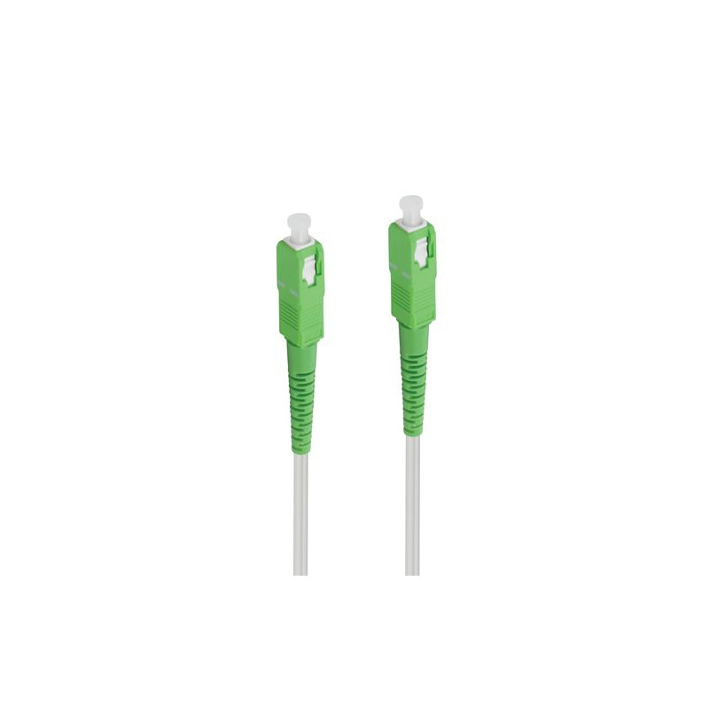 Câble fibre optique Accsup pour Box Internet 10 m Blanc et vert