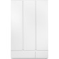 Armoire chambre adulte IMAGE 60B - Décor blanc - 3 portes + 2 tiroirs - L121,6 x H191 x P55 cm