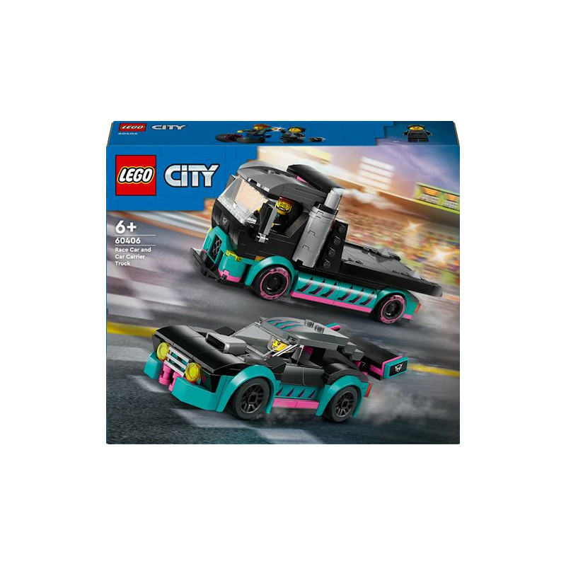LEGO® City 60406 La voiture de course et le camion de transport de voitures