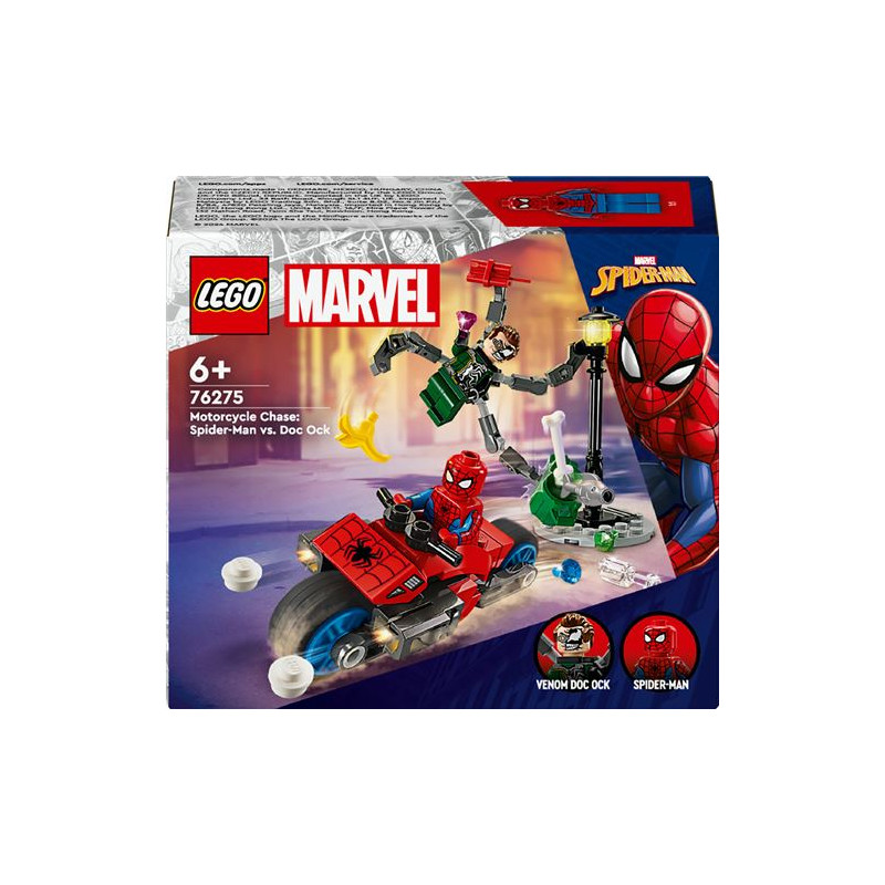 LEGO® Marvel 76275 La course poursuite en moto Spider Man contre Docteur Octopus