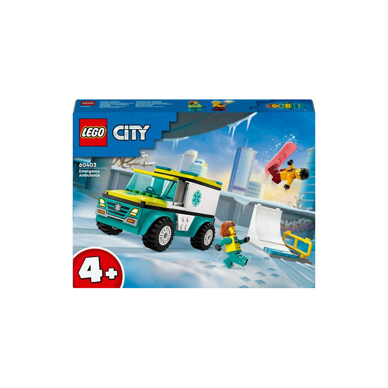 LEGO® City 60403 L ambulance de secours et le snowboardeur
