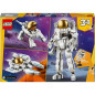 LEGO 31152 Creator 3en1 L'Astronaute dans l'Espace, Jouet de Construction avec Chien et Navette Spatiale, Décoration