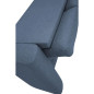 Canapé d'angle fixe - 3 places - Tissu Bleu - HAMILTON SANS RANGEMENT ET FONCTION LIT