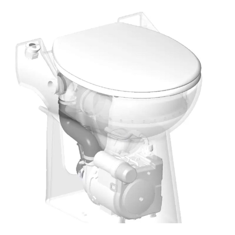 Cuvette WC à broyeur intégré SANICOMPACT 43 ECO + SFA C43STD