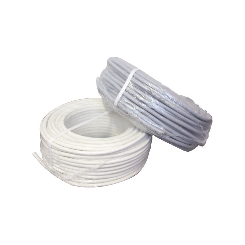 Câble souple HO5 VV F 50m 3 x 1mm² blanc FILS & CABLES 007005 007905 (DWA)