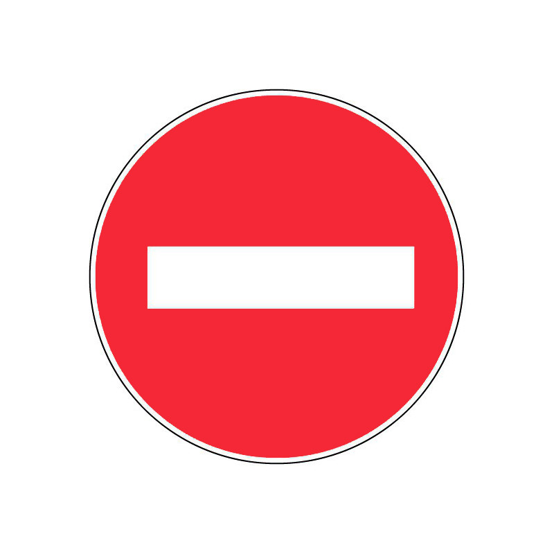 Panneau d’interdiction rond 300mm Sens interdit NOVAP 4060101