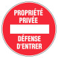 Panneau d’interdiction rond 300mm Propriété privée NOVAP 4061368