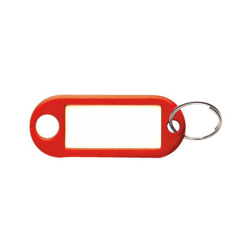 Porte étiquette rouge avec anneau boite de 100 pièces STRAUSS 420471