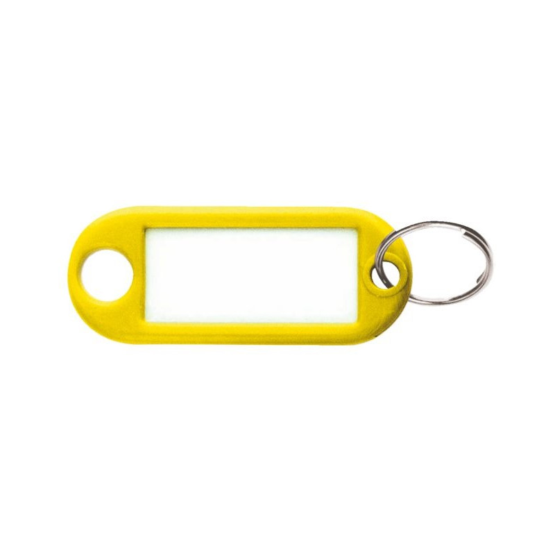 Porte étiquette jaune avec anneau boite de 100 pièces STRAUSS 420474