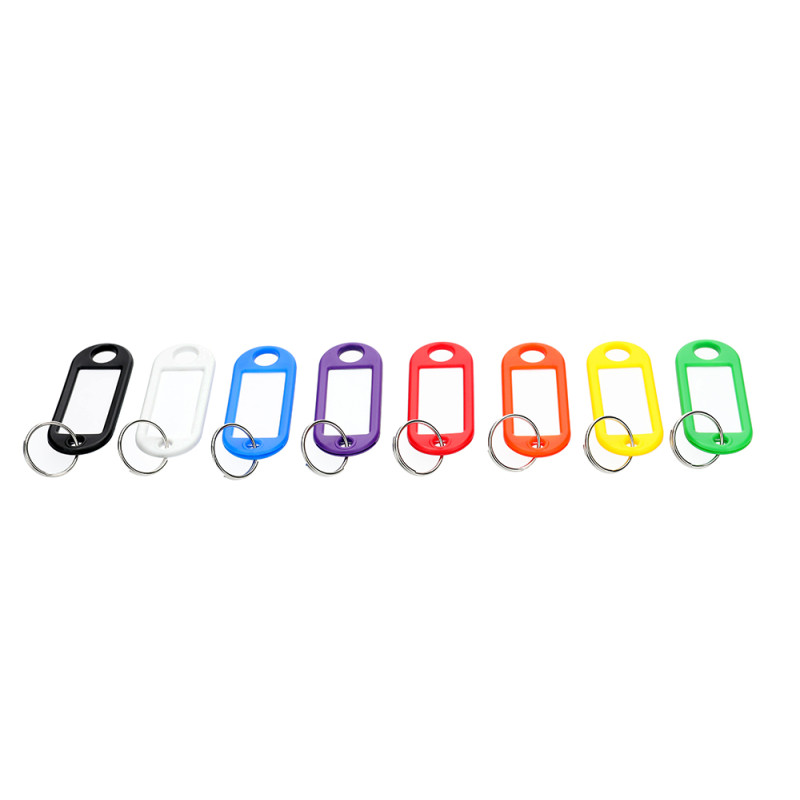 Porte étiquette assortiment de couleur avec anneau boite de 200 pièces STRAUSS 420663