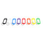 Porte étiquette assortiment de couleur avec anneau boite de 200 pièces STRAUSS 420663
