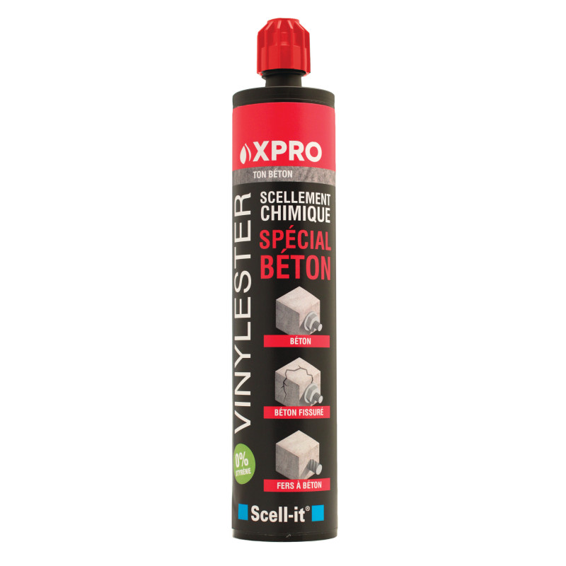 Résine vinylester XPRO spéciale béton grise 300ml SCELL IT X PRO300