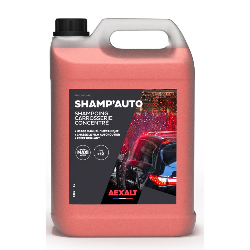 Shampoing carrosserie concentré Shamp auto bidon de 5L AEXALT S130