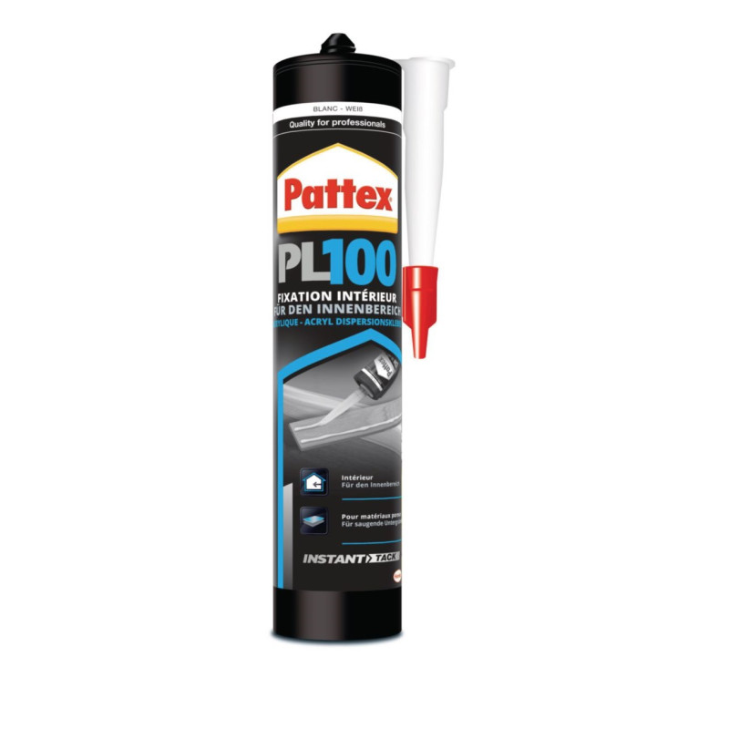 Colle fixation PL100 High Tack blanc 380g PATTEX 1726674