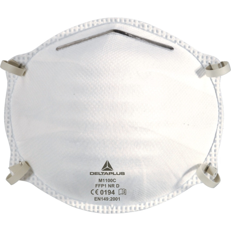 Masques respiratoires coques jetables sans soupape M1100 moules FFP1 NR D DELTA PLUS M1100C