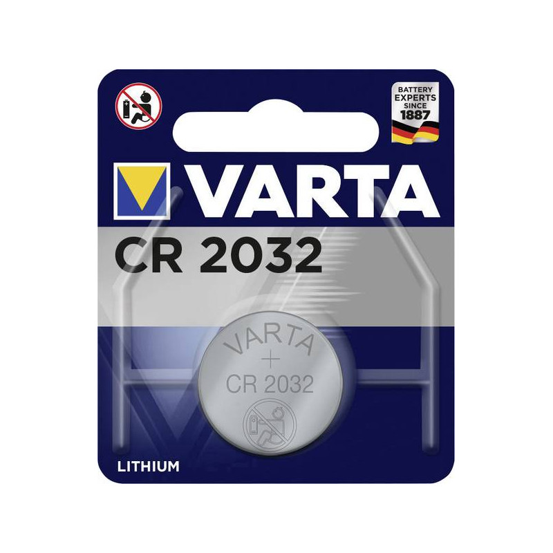 Pile bouton lithium 3V CR2032 VARTA 6032101401