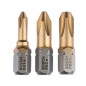 Pack de 3 embouts de vissage Max Grip PH1 PH1, PH2, PH3 L25mm BOSCH 2607001754