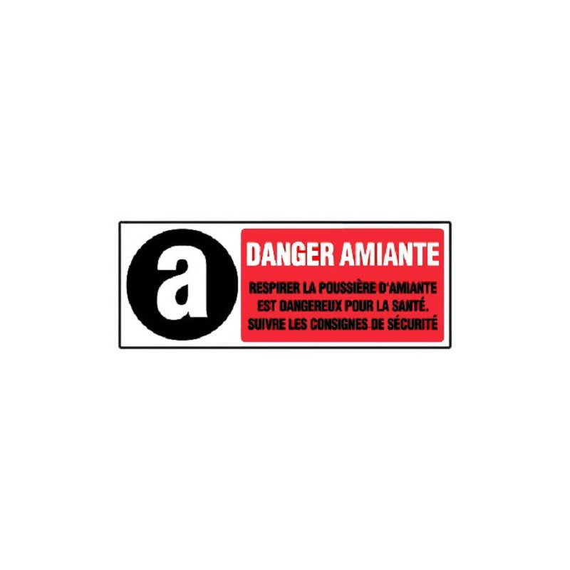 Panneaux d interdictions rectangulaires 330x120mm Danger amiante NOVAP 4034355