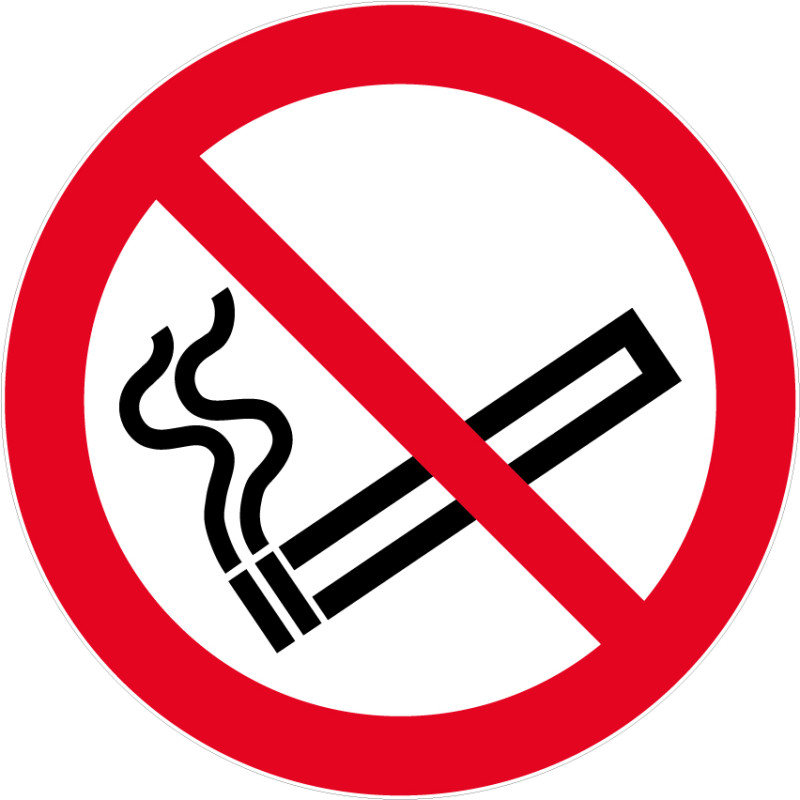 Panneau d’interdiction rond 300mm Défense de fumer NOVAP 4061412