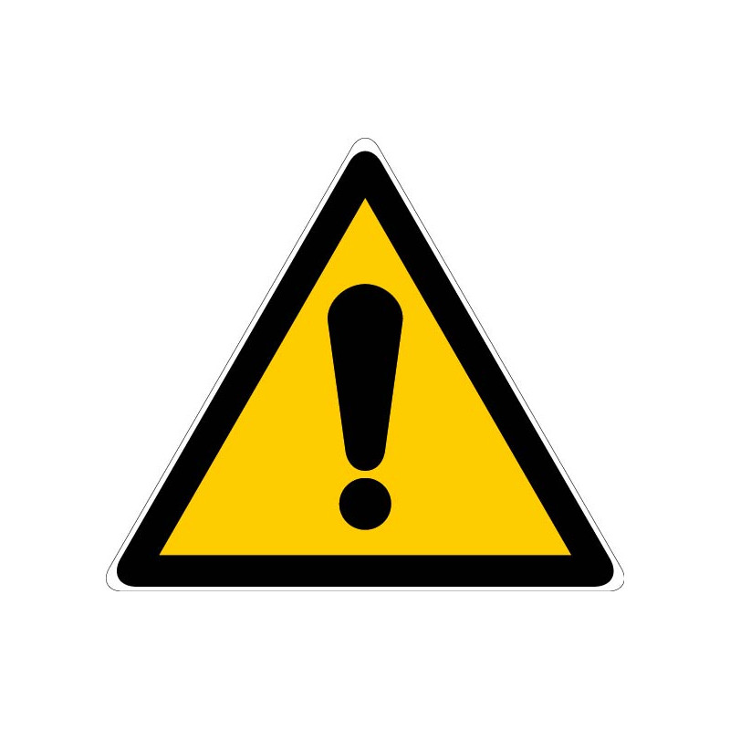 Panneau d avertissement triangulaire 100mm Danger général NOVAP 4180021