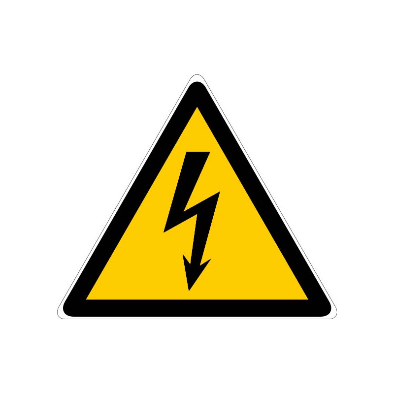 Panneau d avertissement triangulaire 100mm Danger électrique NOVAP 4180083