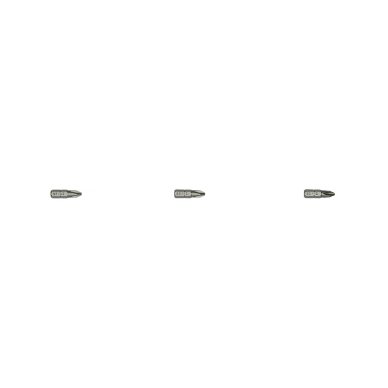 Carte de 3 embouts cruciformes PH2 longueur 25 mm HANGER 133012