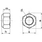 Écrou hexagonal frein indésserrable avec bague nylon inox A2 DIN 985 M8 boîte de 200 ACTON 626028