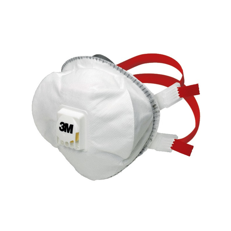 Boîte de 5 masques respiratoires coques jetables série 8835+ FFP3 RD avec soupape 3M 7100081542