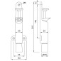 Arrêt de porte à pédale acier vertical laqué blanc 30 mm KWS 108171