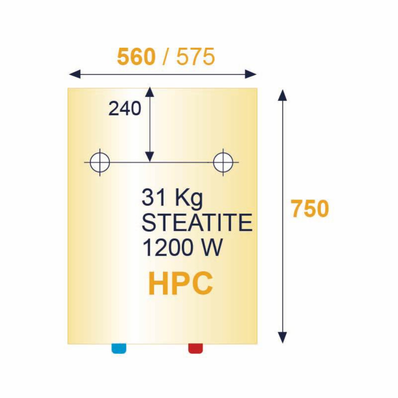 Chauffe eau électrique vertical mural compact D560 HPC+ 100L ARISTON 3000399