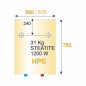 Chauffe eau électrique vertical mural compact D560 HPC+ 100L ARISTON 3000399