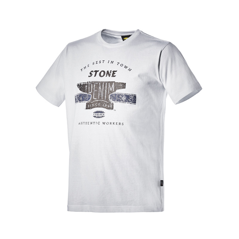 Tee shirt de travail GRAPHIC DENIM à manches courtes blanc TXL DIADORA SPA 702.171200.XL 20002