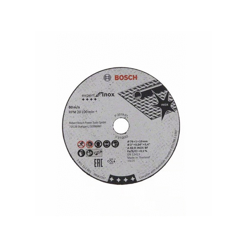 Disques à tronçonner Expert for Inox 76mm BOSCH 2608601520