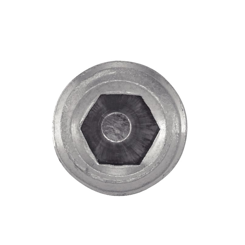 Vis à métaux sans tête hexagonale creuse bout plat inox A2 DIN 913 8X10 boîte de 100 ACTON 622048X10