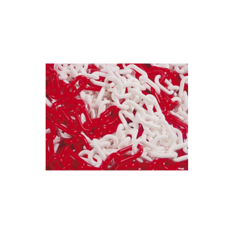 Chaine en plastique 25m rouge blanche N°8 TALIAPLAST 530100