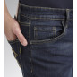 Pantalon de travail en jean STONE 5 PKT DIRTY WASHING noir délavé T44 DIADORA SPA 702.170750