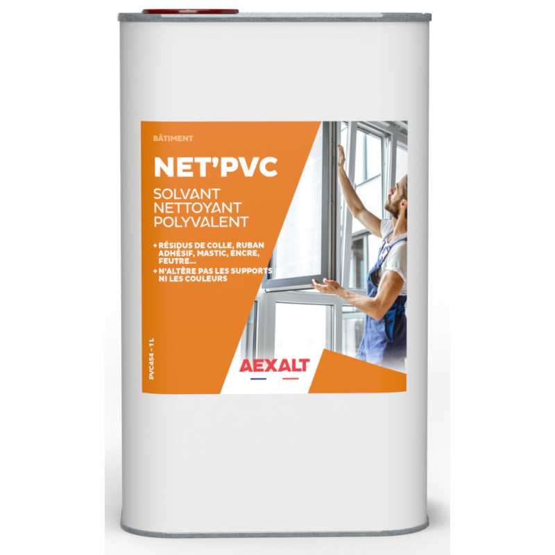 Solvant nettoyant polyvalent Net PVC bidon de 1L AEXALT PVC454