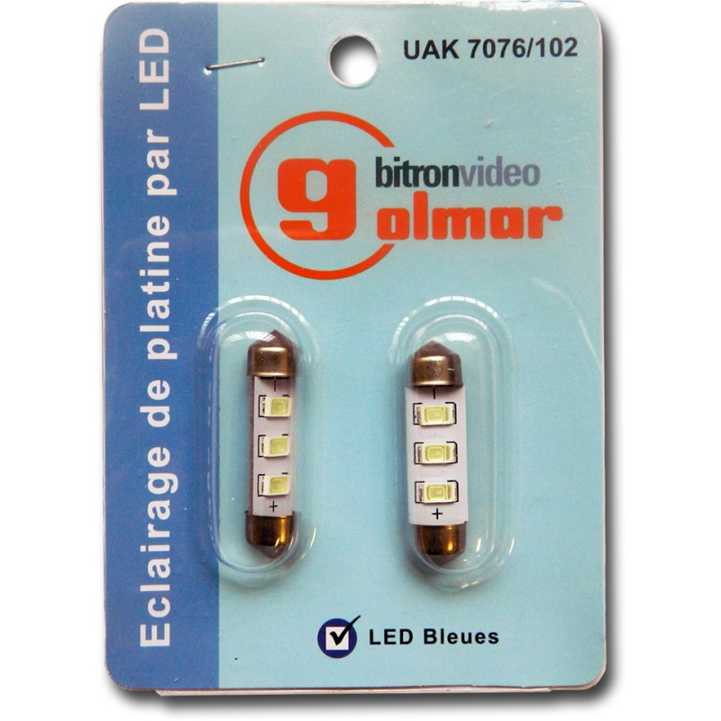 Lampe navette LED pour interphone Bleu BITRON GOLMAR UAK7076 102